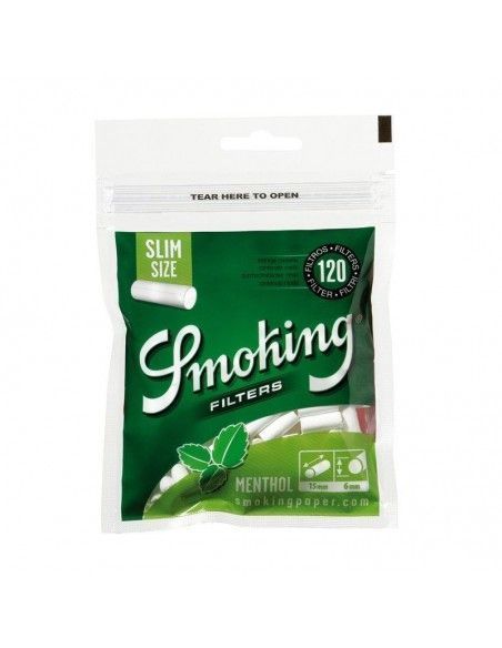Filtros Smoking Menthol Slim 6Mm
