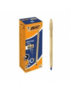 Bolígrafo Bic Cristal Shine Gold