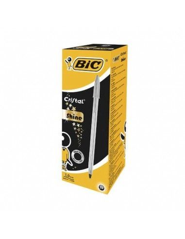 Bolígrafo Bic Cristal Shine Silver