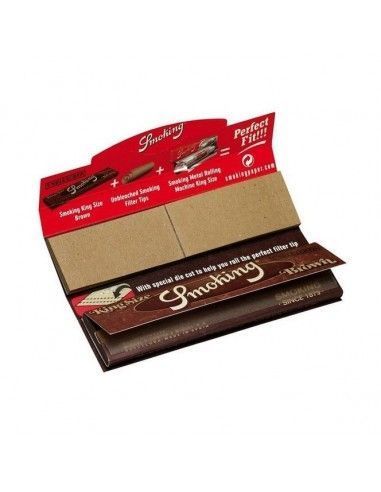 Papel Smoking Brown King Size + Tips
